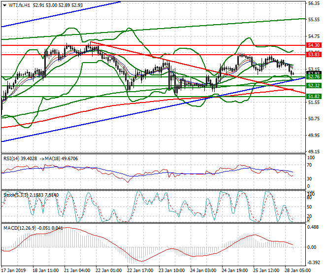 WTI Crude Oil Mid-day Analysis 28 Jan 2019