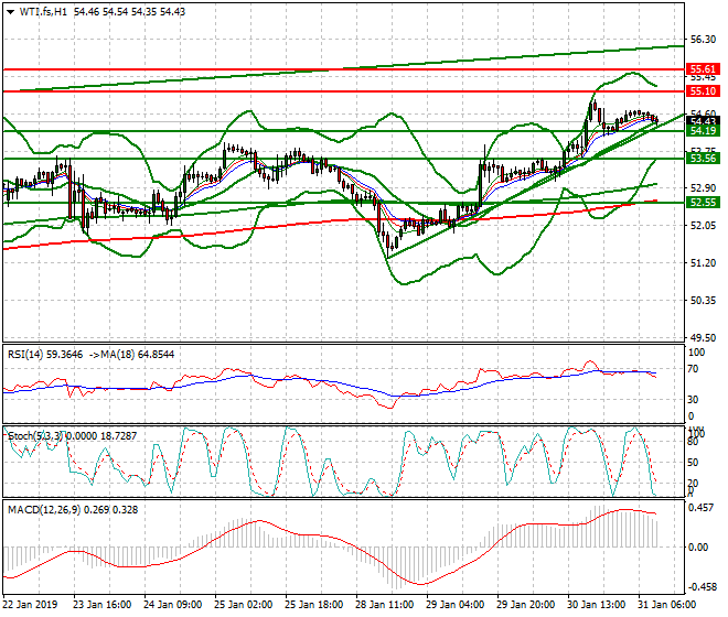 WTI Crude Oil Mid-day Analysis 31 Jan 2019