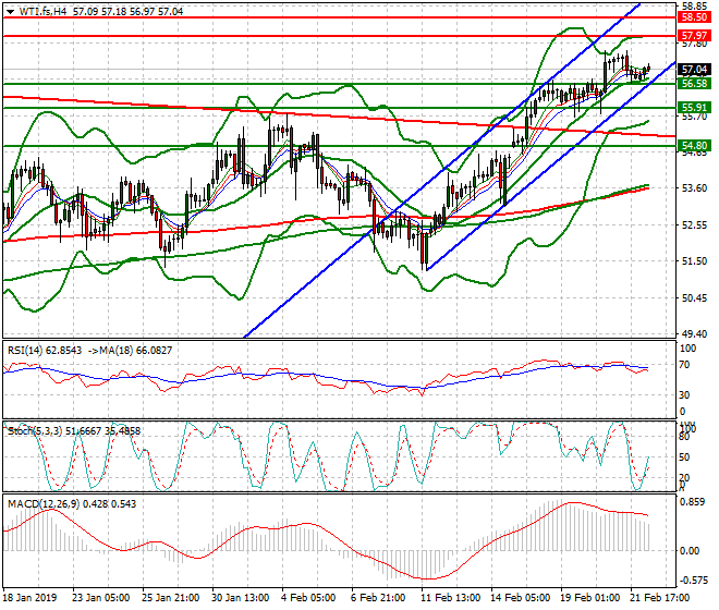 WTI Crude Oil Evening Analysis 22 Feb 2019